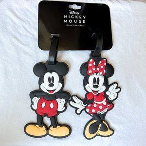 Disney Mickey and Minnie Mouse Set of Two Luggage Tags